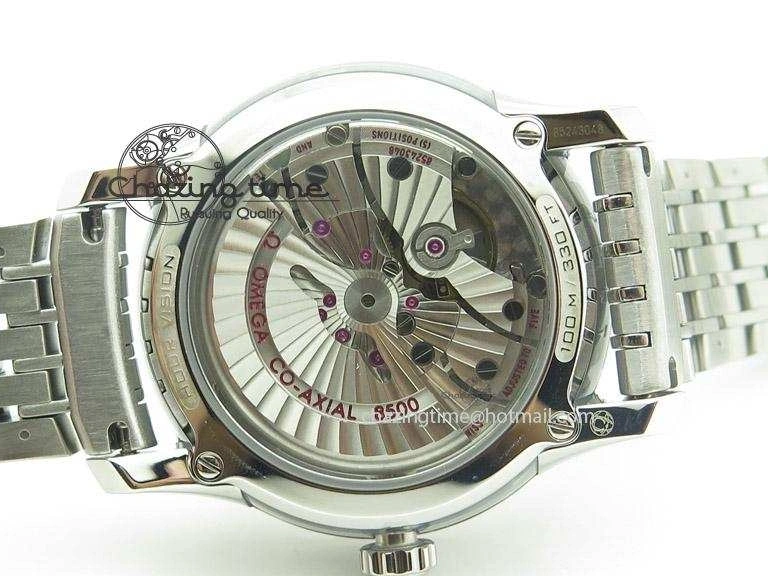 0401 De Ville Hour Vision Co-Axial 41mm SS V6F Best Edition Black Dial On SS Bracelet A BestValue 8277